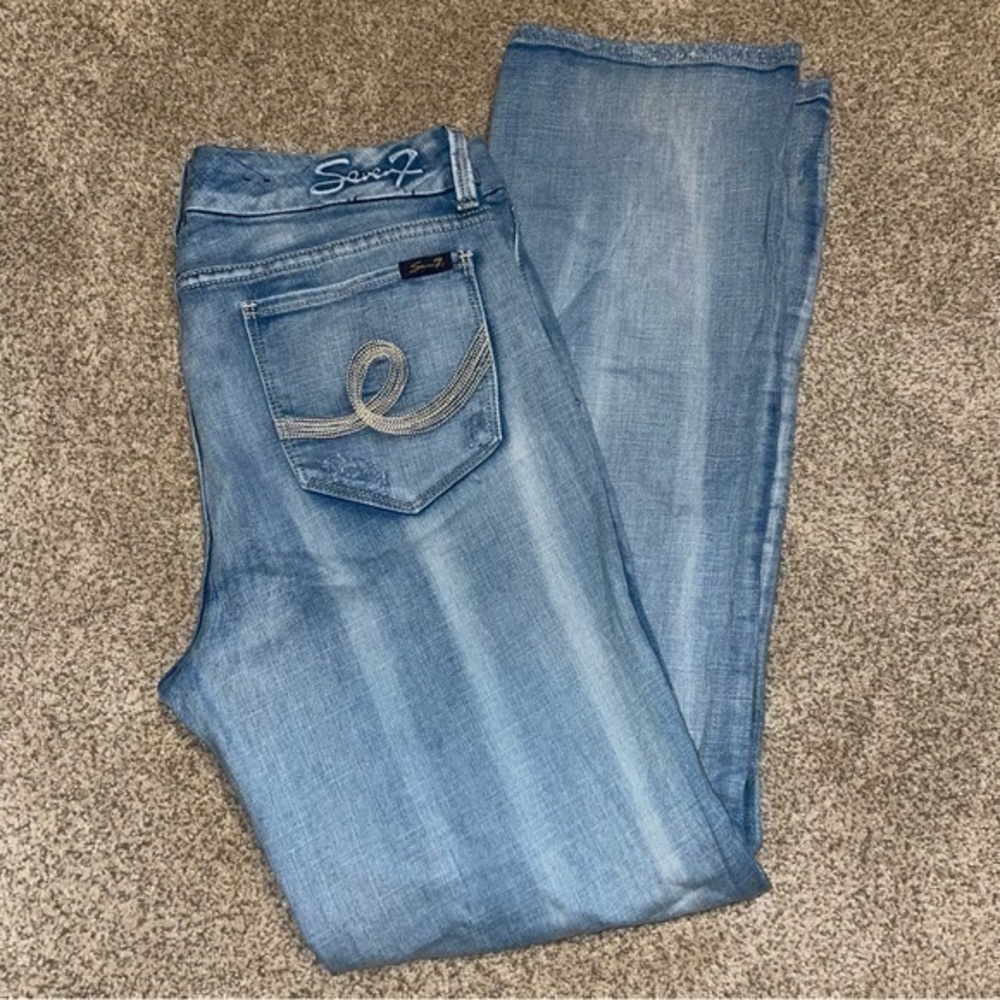 SEVEN7 Boot Cut Blue Jeans - Size 12
